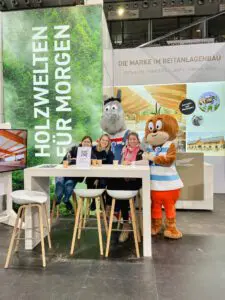 Äffle und Pferdle am Schlosser Messestand