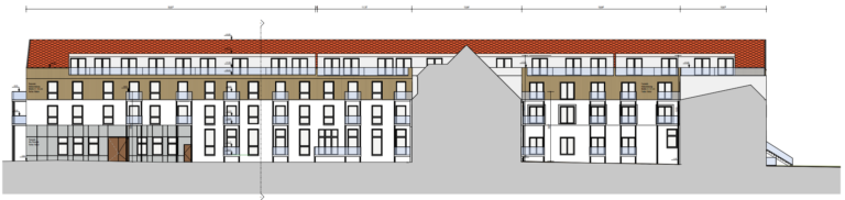 3D Rendering der Aufstockung in Holzbauweise beim Bauvorhaben Kloster Reimlingen