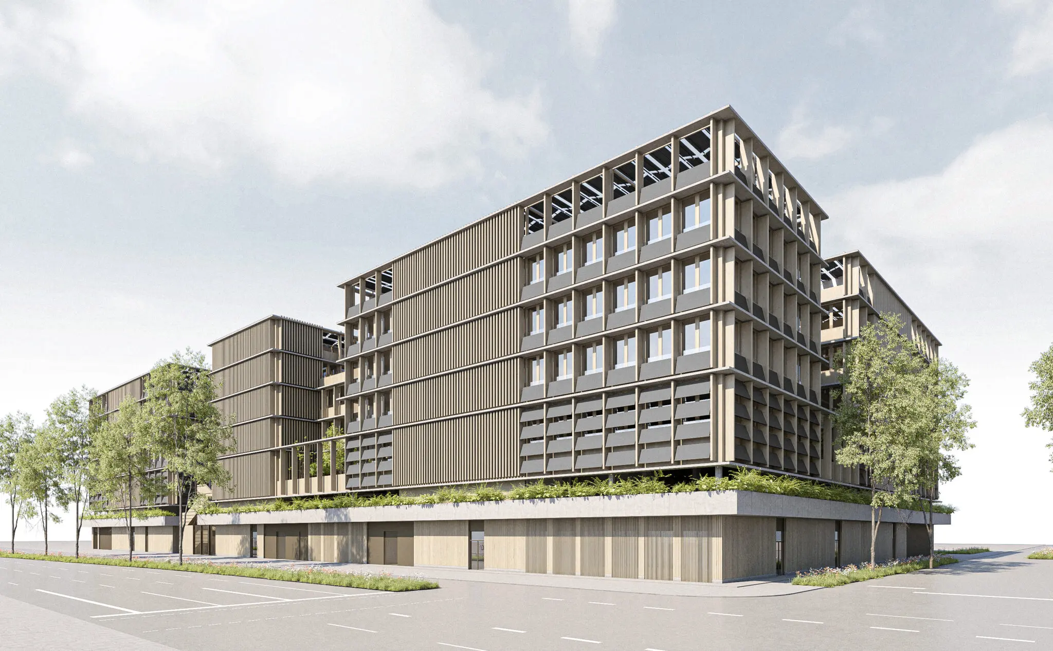 Bildungscampus West (BCW) als Rendering