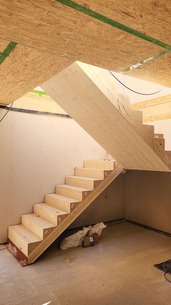 Treppenaufgang auf unserer Baustelle in München
