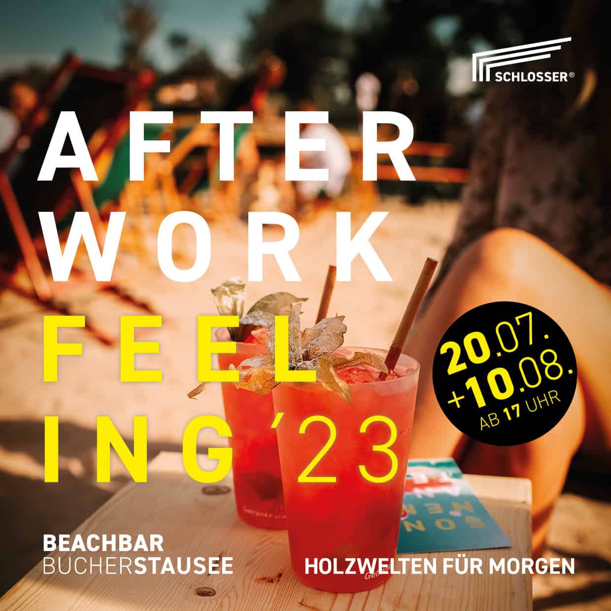 Ankündigung zur SCHLOSSER AFTERWORK FEELING 2023