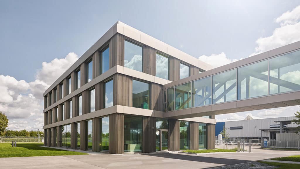 schlosser holzbau projekt bürogebäude