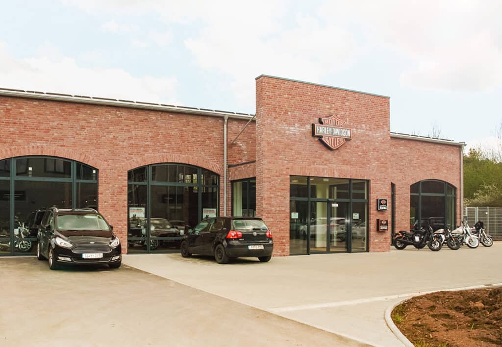 Harley Davidson Store in Schwaebisch Gmuend von aussen